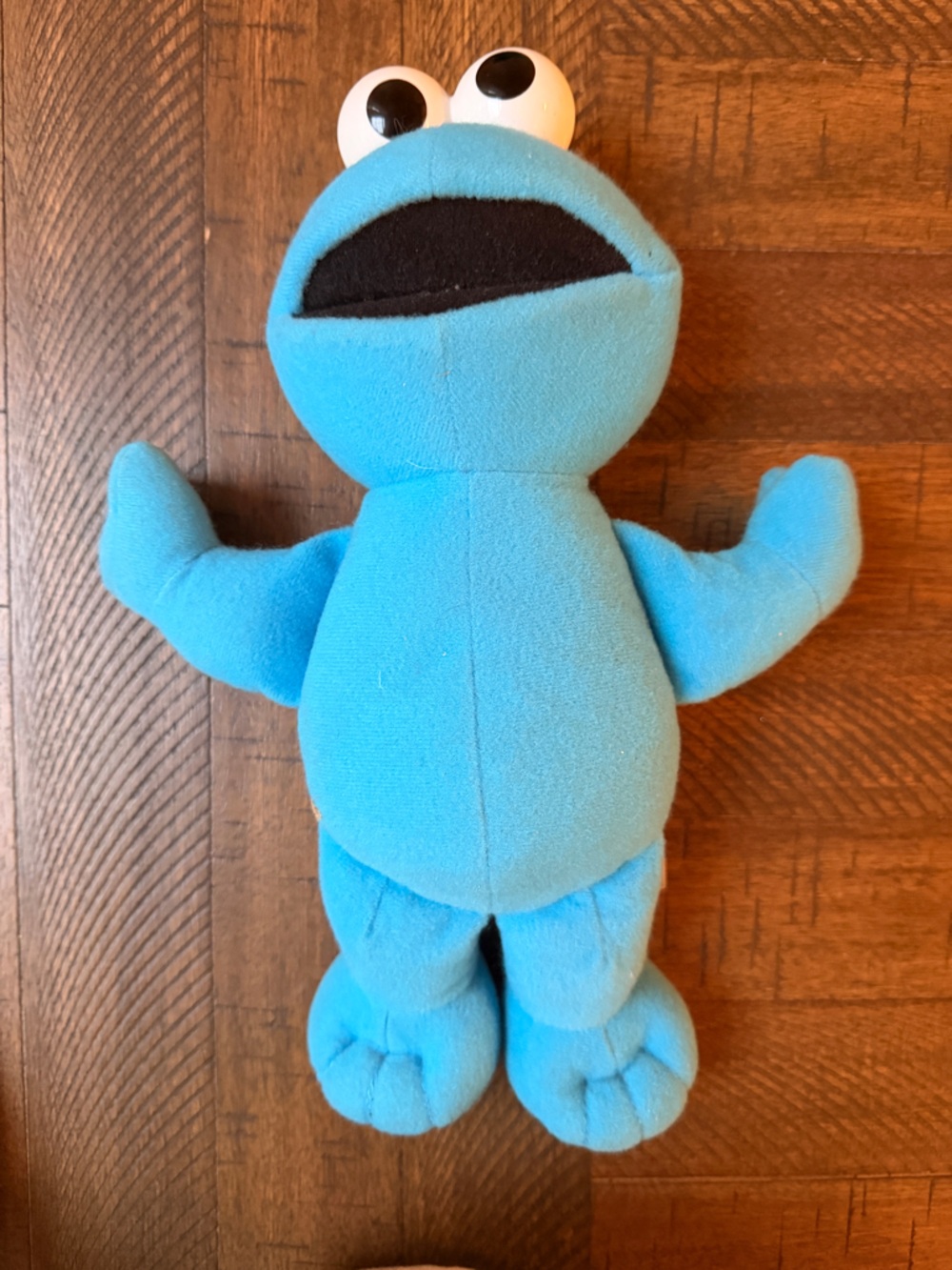 Sesame Street Cookie‎ Monster Blue Plush Fisher Price 2002 Vintage Toy Big Eyes